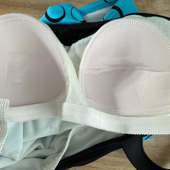 Miraclesuit Tankini Swim Top Womens Size 12 Blue Black Circle NWT SW-2068 - Picture 5 of 10